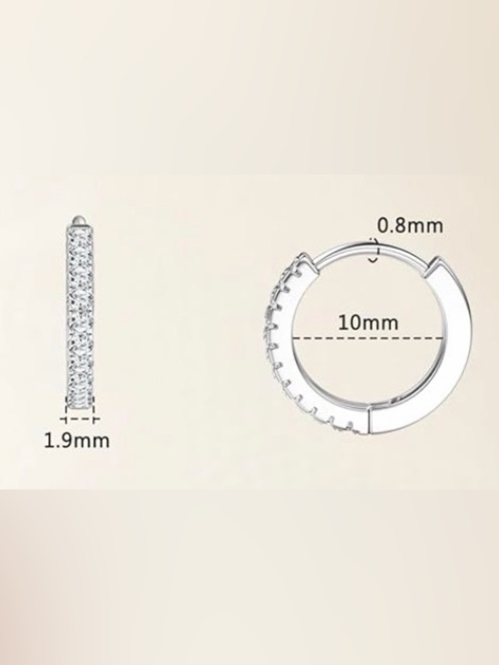 ⭐️FINAL PRICE #133 Stainless Steel Heart CZ Earrings and Pavé Huggie Hoop Set - Picture 2 of 5
